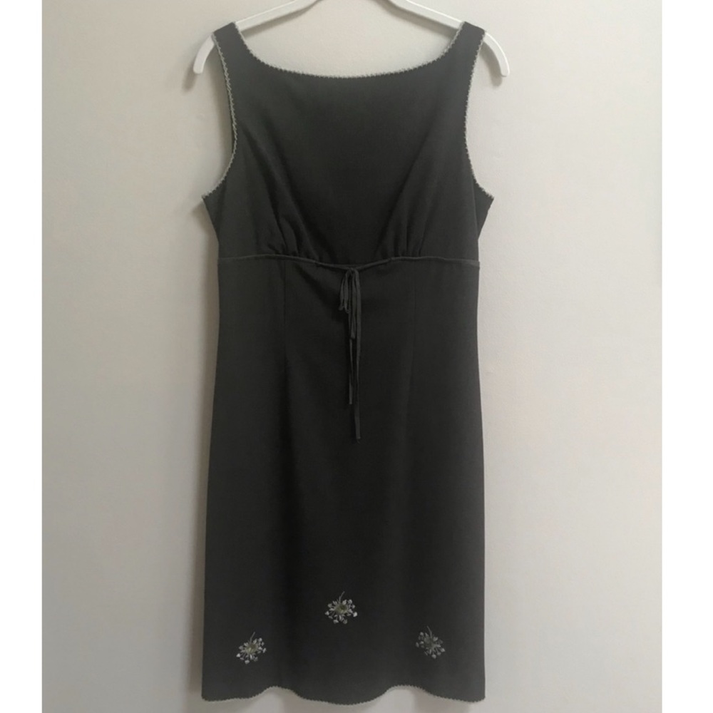 Maxou Vintage Sleeveless Drawstring Embroidered Dress Size Small